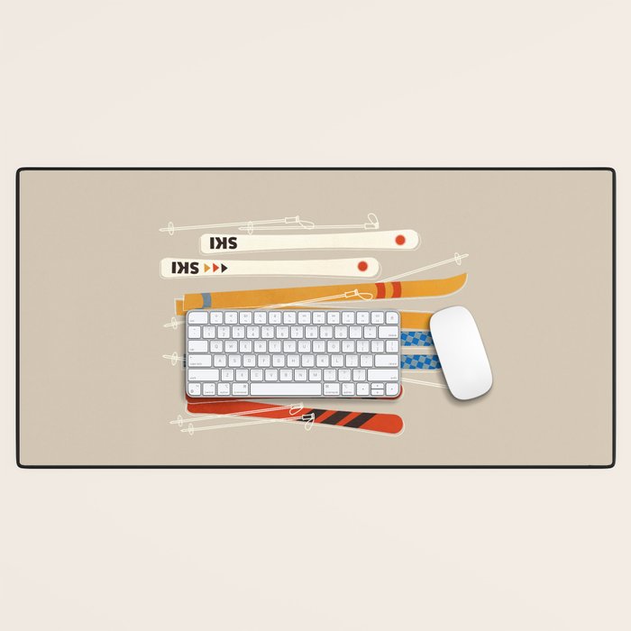 Ski Illustration Desk Mat Gallery Image 1