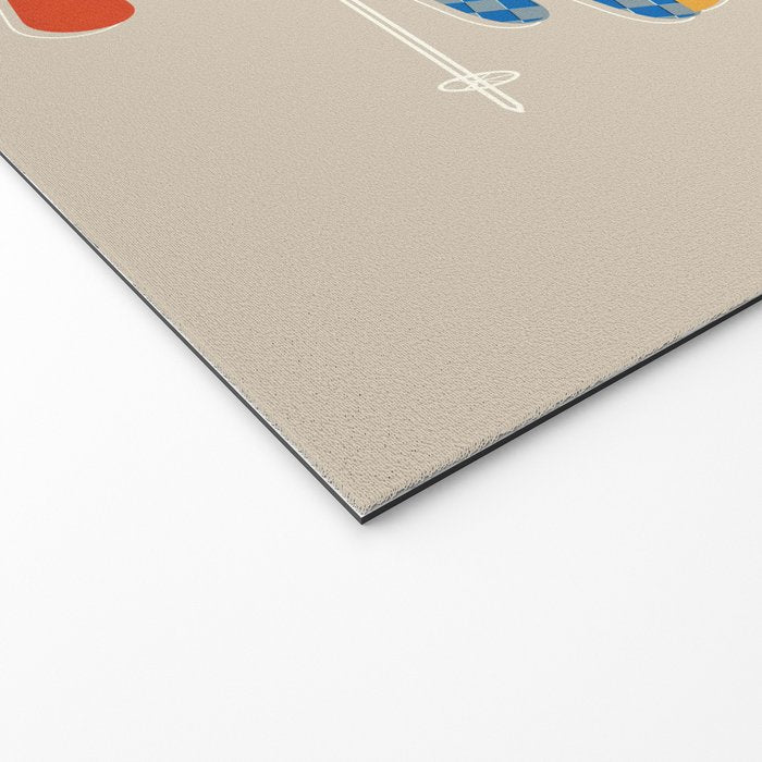 Ski Illustration Welcome Mat Gallery Image 2