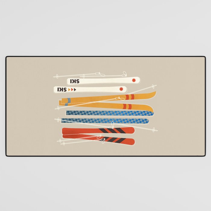Ski Illustration Desk Mat Gallery Image 3