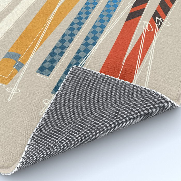 Ski Illustration Rug Gallery Image 4