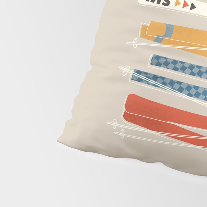 Ski Illustration Pillow Sham Gallery Image 4