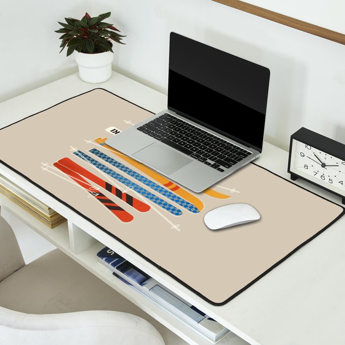 Ski Illustration Desk Mat Gallery Image 2