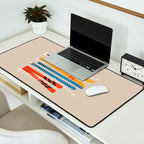 Ski Illustration Desk Mat Gallery Image 2