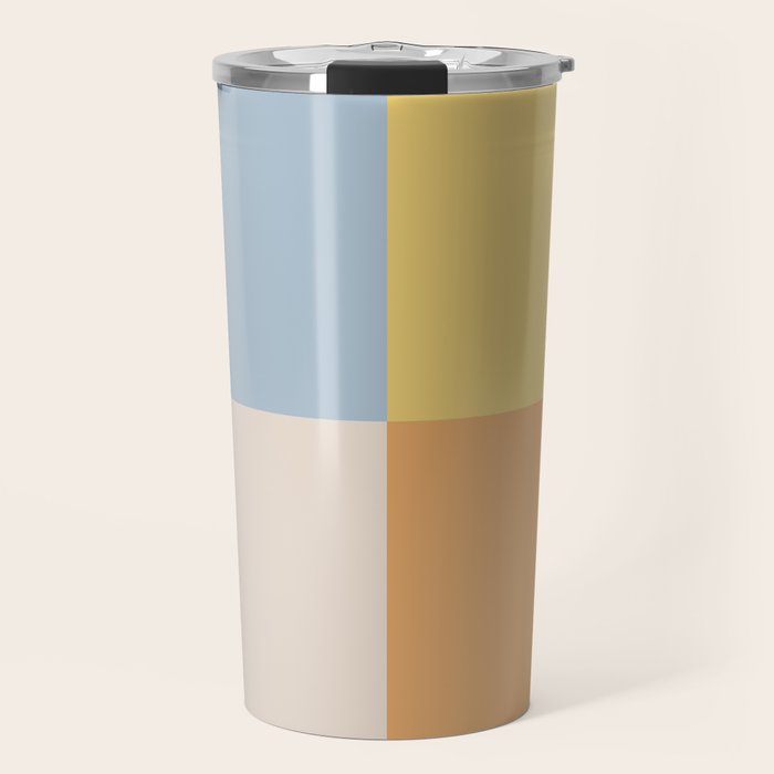 Geometric Color Block V Travel Mug Gallery Image 1