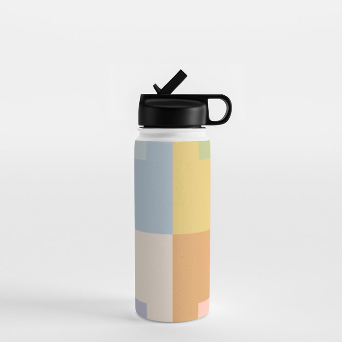 Geometric Color Block V Water Bottle Gallery Image 1