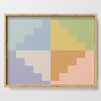 Geometric Color Block V Serving Tray Gallery Image 1