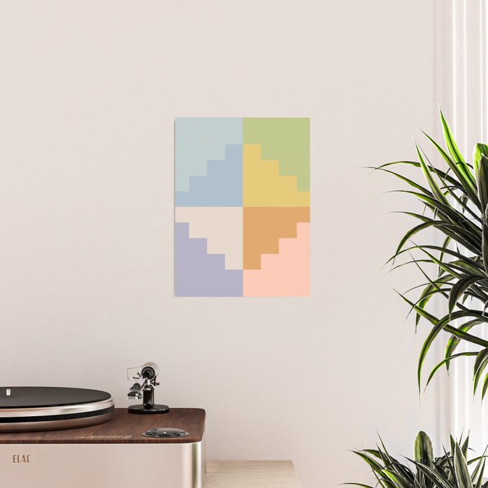 Geometric Color Block V Poster Gallery Image 2