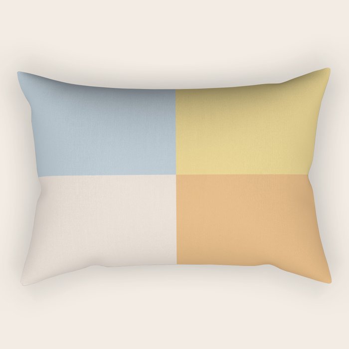 Geometric Color Block V Rectangular Pillow Gallery Image 1