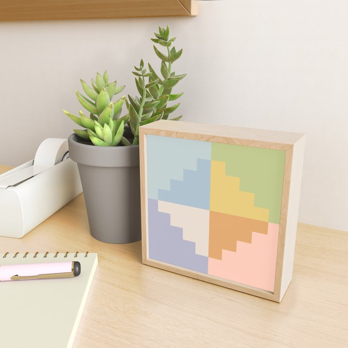 Geometric Color Block V Mini Art Print Gallery Image 2