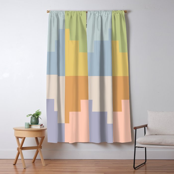 Geometric Color Block V Window Curtain Gallery Image 5