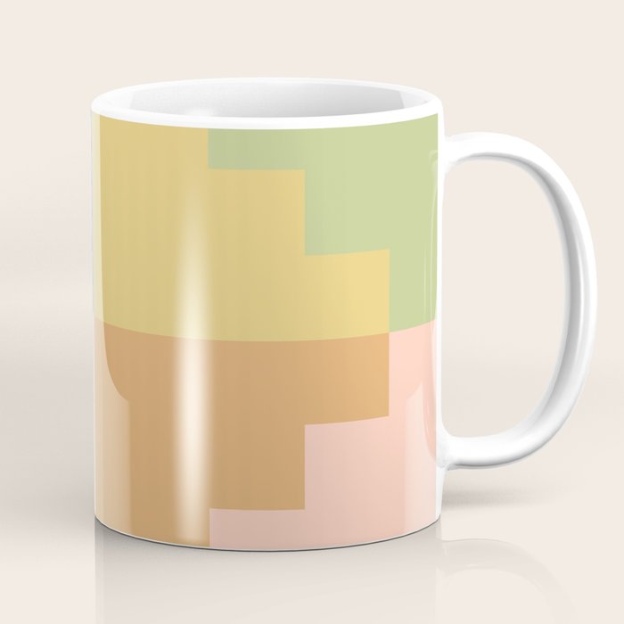 Geometric Color Block V Coffee Mug Gallery Image 1