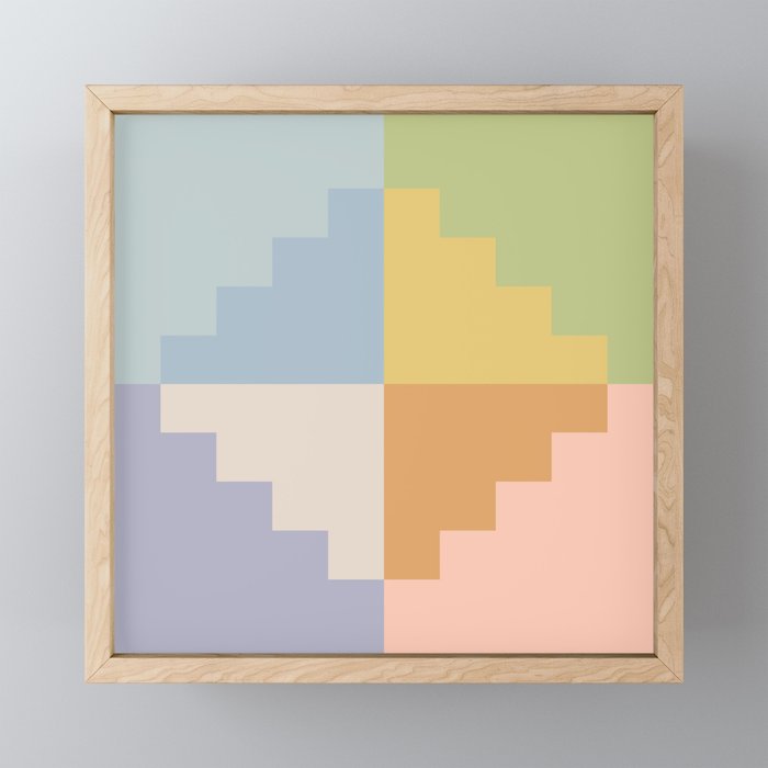 Geometric Color Block V Mini Art Print Gallery Image 1