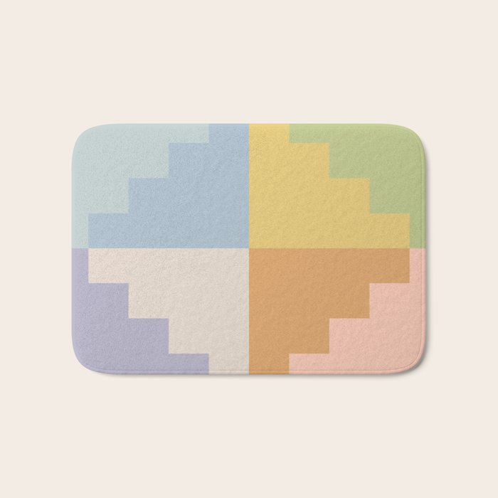 Geometric Color Block V Bath Mat Gallery Image 1