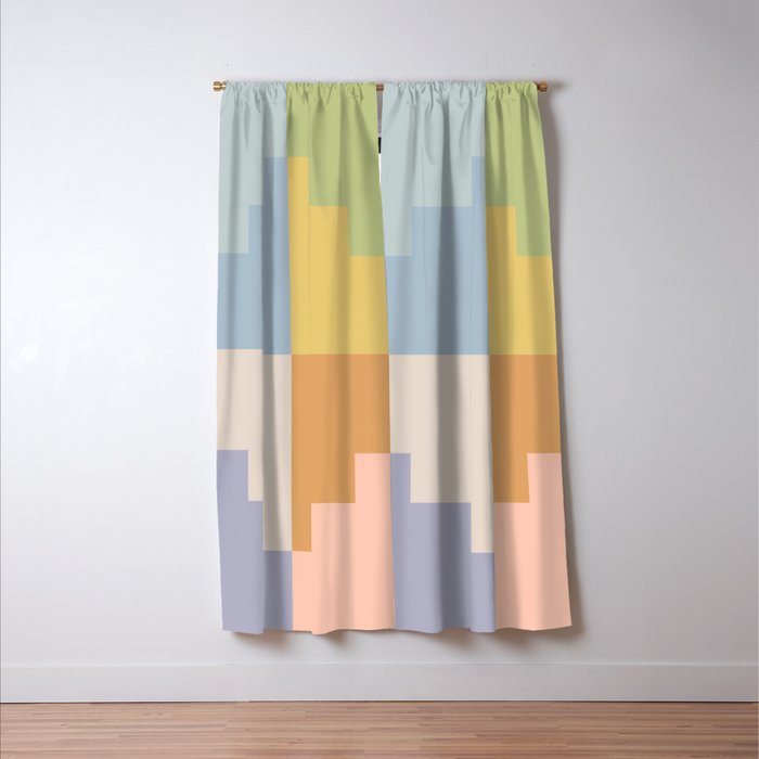 Geometric Color Block V Window Curtain Gallery Image 3