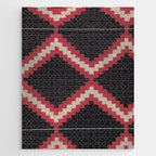 Red and White Moqui Stripe Southwest Navajo Rug Jigsaw Puzzle Gallery Image 1