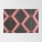 Red and White Moqui Stripe Southwest Navajo Rug Rug Gallery Image 2
