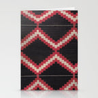 Red and White Moqui Stripe Southwest Navajo Rug Stationery Card Gallery Image 2