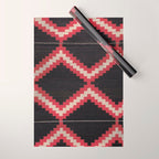 Red and White Moqui Stripe Southwest Navajo Rug Wrapping Paper Gallery Image 1