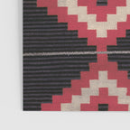 Red and White Moqui Stripe Southwest Navajo Rug Poster Gallery Image 3
