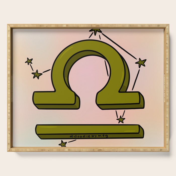 Libra Symbol Serving Tray Gallery Image 1