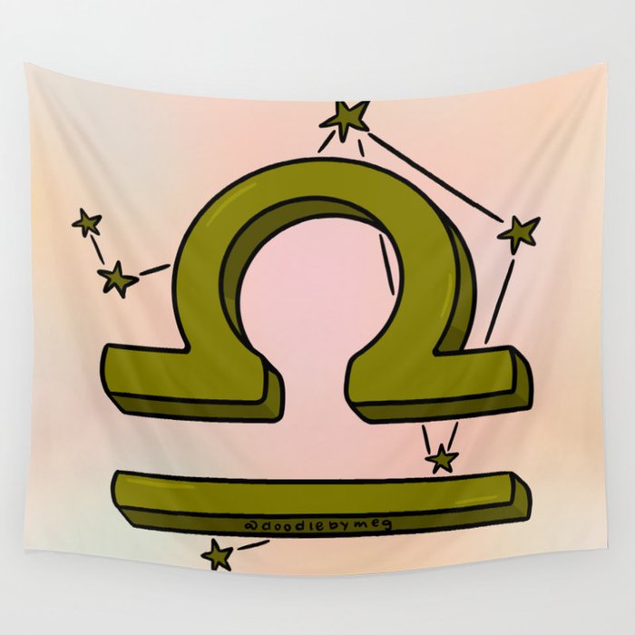 Libra Symbol Wall Tapestry Gallery Image 1