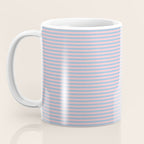 Ultra Fine Stripes Light Blue and Baby Pink Pattern Coffee Mug Gallery Image 3