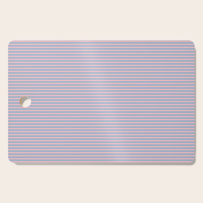 Ultra Fine Stripes Light Blue and Baby Pink Pattern Cutting Board Gallery Image 1