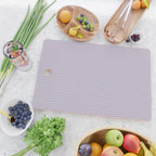 Ultra Fine Stripes Light Blue and Baby Pink Pattern Cutting Board Gallery Image 2