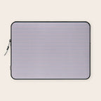 Ultra Fine Stripes Light Blue and Baby Pink Pattern Laptop Sleeve Gallery Image 1