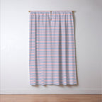 Ultra Fine Stripes Light Blue and Baby Pink Pattern Window Curtain Gallery Image 3