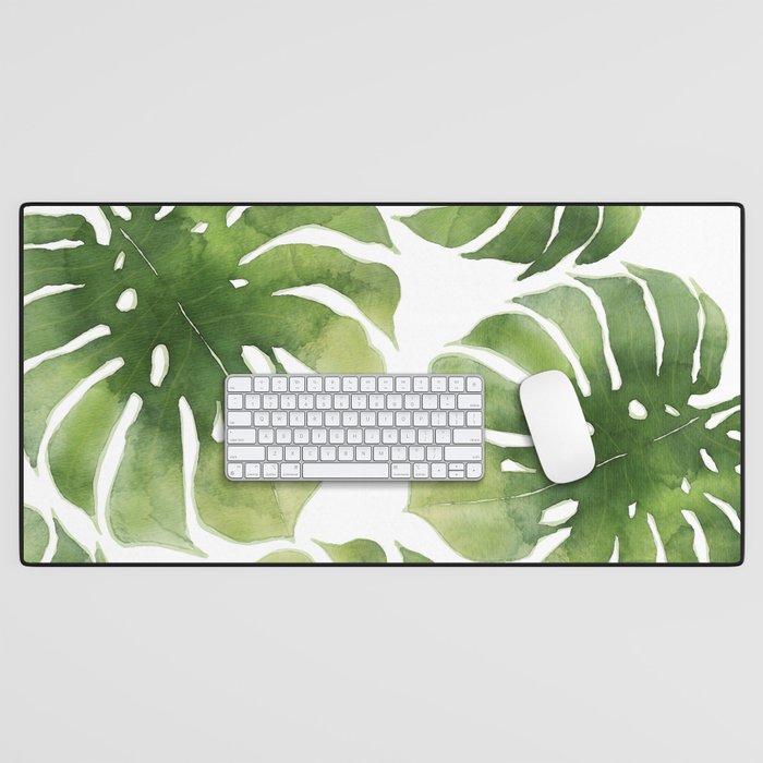 Monstera watercolor I Desk Mat Gallery Image 1