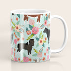 Farm animal sanctuary pig chicken cows horses sheep floral pattern gifts Coffee Mug Gallery Image 1