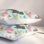 Farm animal sanctuary pig chicken cows horses sheep floral pattern gifts Pillow Sham Gallery Image 3