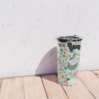 Farm animal sanctuary pig chicken cows horses sheep floral pattern gifts Travel Mug Gallery Image 4