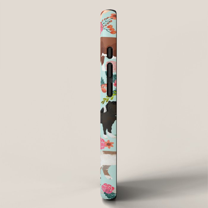 Farm animal sanctuary pig chicken cows horses sheep floral pattern gifts iPhone Case Gallery Image 2