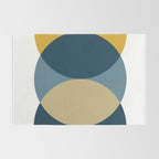 Rise of the Sun - Yellow, Blue, Geometric Art Rug Gallery Image 2