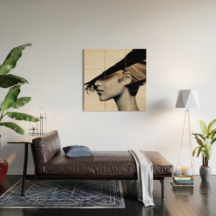 woman / collage portrait Wood Wall Art Gallery Image 2
