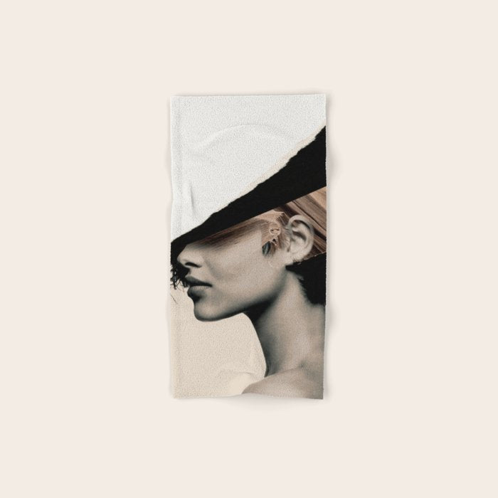 woman / collage portrait Bath Towel Gallery Image 1