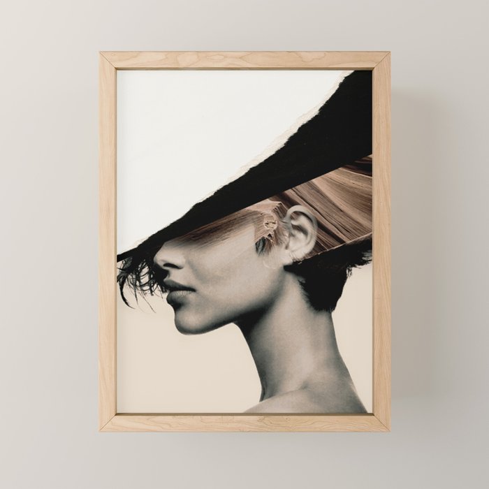 woman / collage portrait Mini Art Print Gallery Image 1