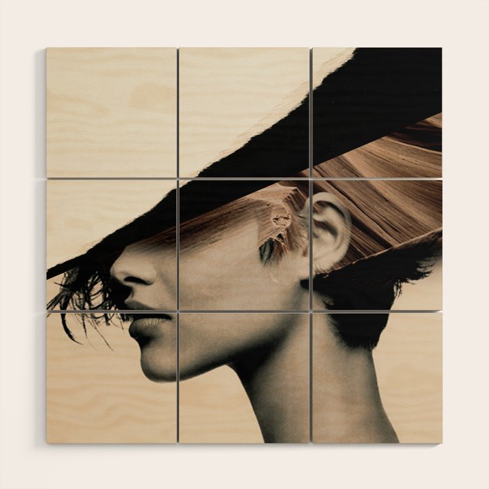 woman / collage portrait Wood Wall Art Gallery Image 1