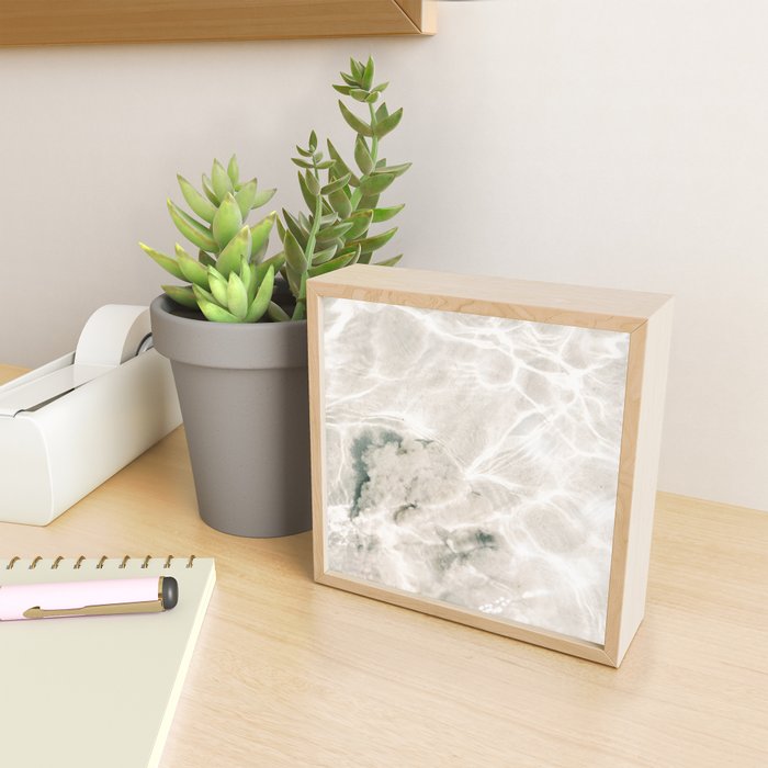 Clear water | beach fine art photography | sea wave and sand | Square Mini Art Print Gallery Image 2