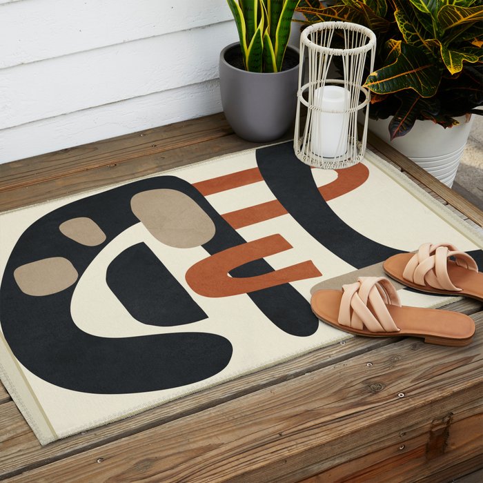 Abstract Colorful Setting 14 Outdoor Rug Gallery Image 2
