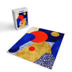 Terrazzo galaxy blue night yellow gold orange Jigsaw Puzzle Gallery Image 2