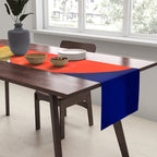 Terrazzo galaxy blue night yellow gold orange Table Runner Gallery Image 2