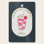 Strawberry Caipirinha Cocktail Zodiac Sign Cutting Board Gallery Image 1