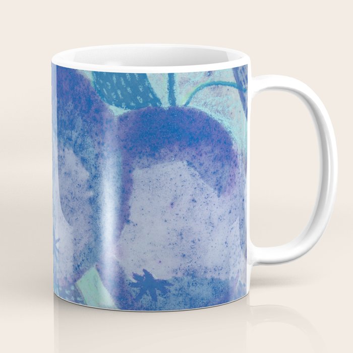 Fall Apple Orchard Painting in Cobalt Blue Coffee Mug Gallery Image 1