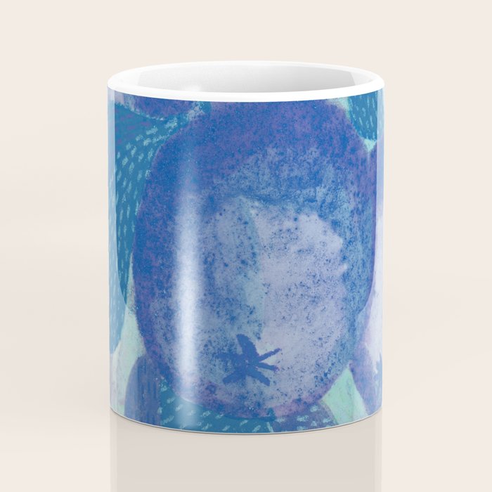 Fall Apple Orchard Painting in Cobalt Blue Coffee Mug Gallery Image 4