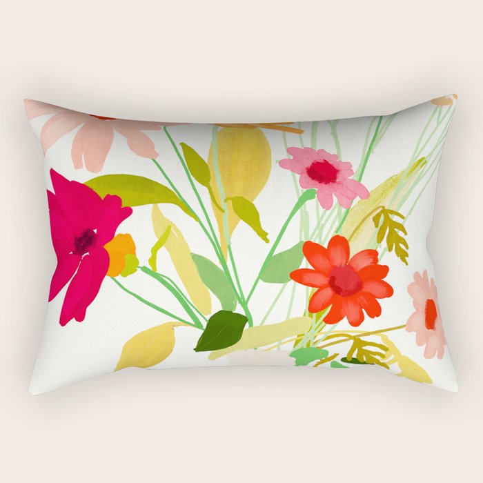 Bouquet of Flowers 3 Rectangular Pillow Gallery Image 1