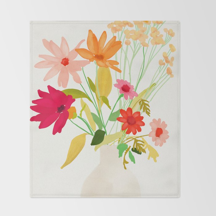 Bouquet of Flowers 3 Throw Blanket Gallery Image 2