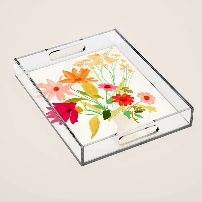 Bouquet of Flowers 3 Acrylic Tray Gallery Image 1